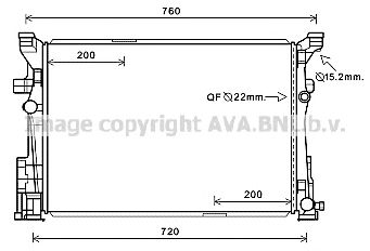 AVA QUALITY COOLING ms2652 -  Радиатор, охлаждение двигателя